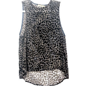 VTG Y2K Sheer‎ Silk Velvet Burnout Leopard Fairy Grunge Baddie Hi Low Hem Tank 4